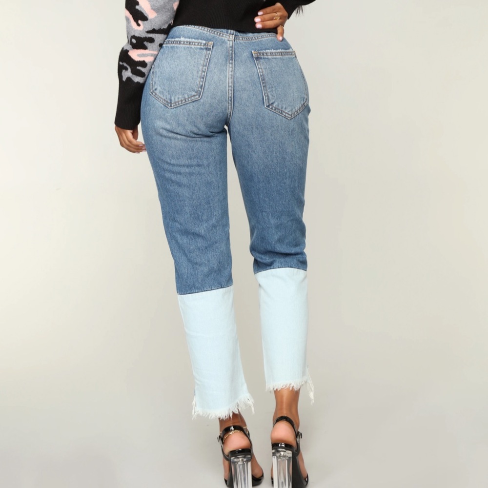 Two tone jeans boyfriend